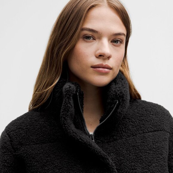 Lululemon Textured Fleece Wunder Puff 550-Down-Fill Cropped Jacket - Picture 7 of 16